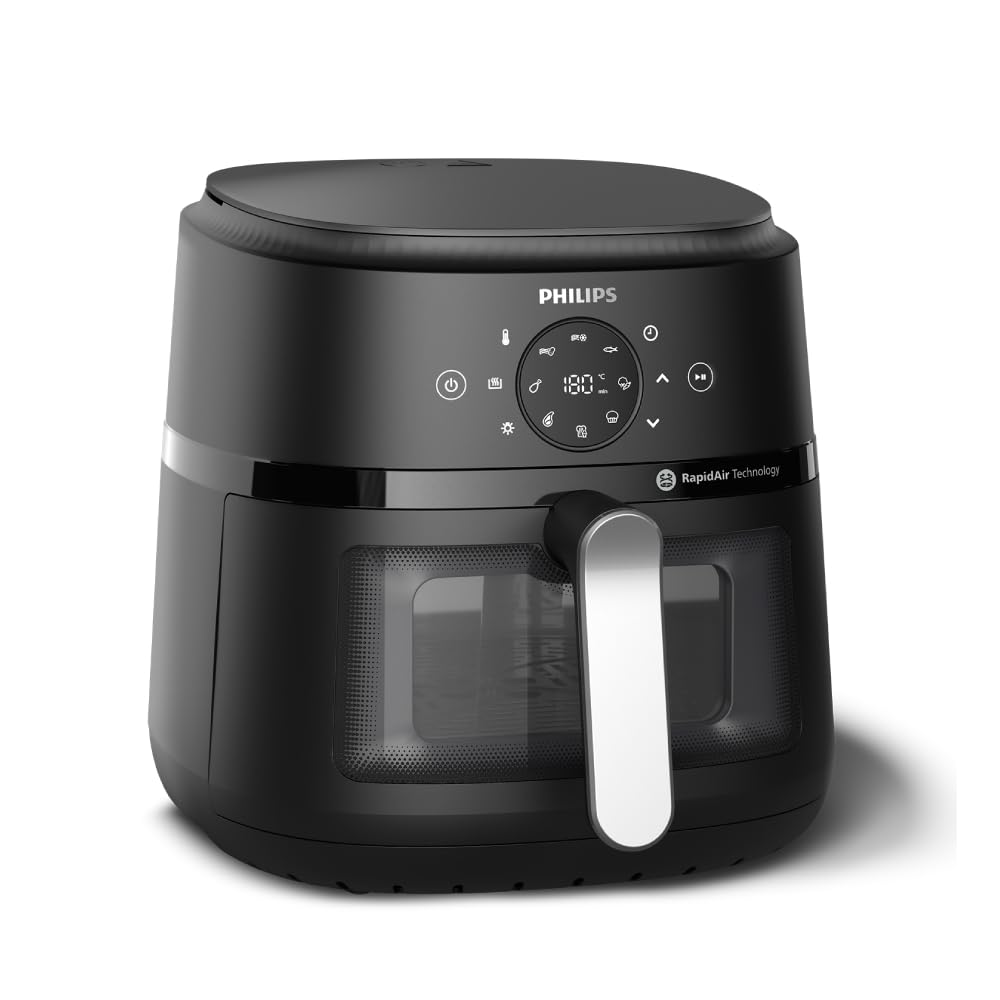 PHILIPS Air Fryer NA231/00 with touch panel, uses up to 90% less fat, 1700W, 6.2 Liter, with Rapid Air Technology