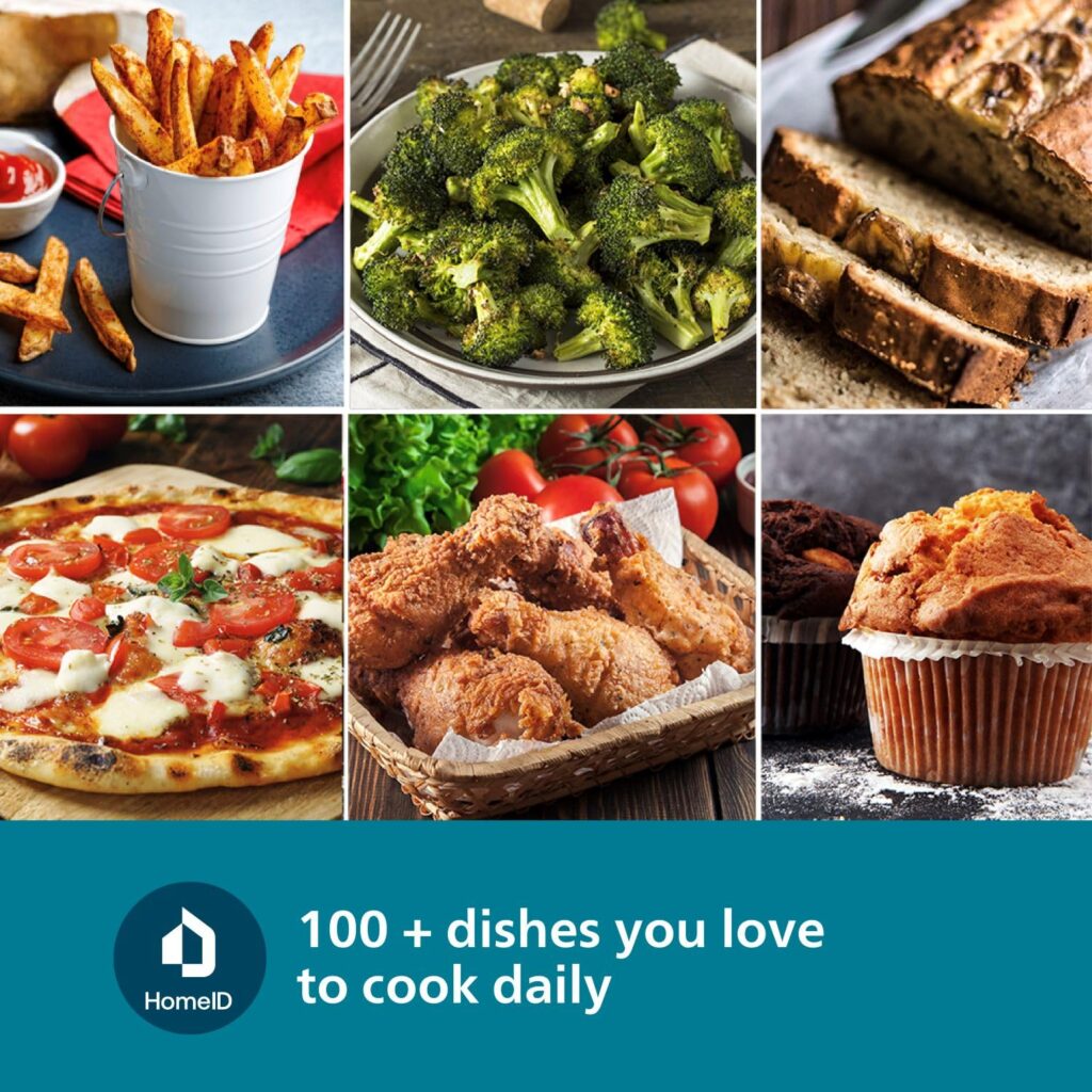 PHILIPS Air Fryer NA231/00 with touch panel, uses up to 90% less fat, 1700W, 6.2 Liter, with Rapid Air Technology